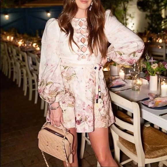 Zimmermann Dancer Hummingbird Mini Dress- Alabaster Garden Floral - Picture 3 of 16